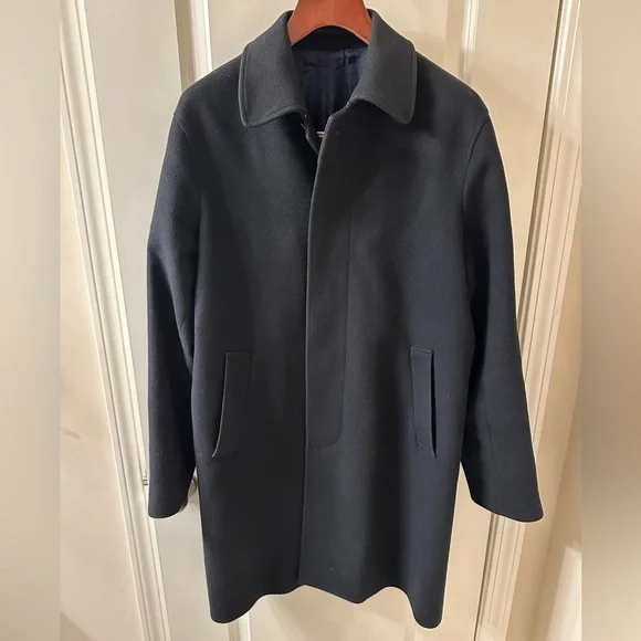 Sid Mashburn - Tailored Traveler’s Trench - Wool/Cashmere - Navy - Medium - Picture 4 of 12